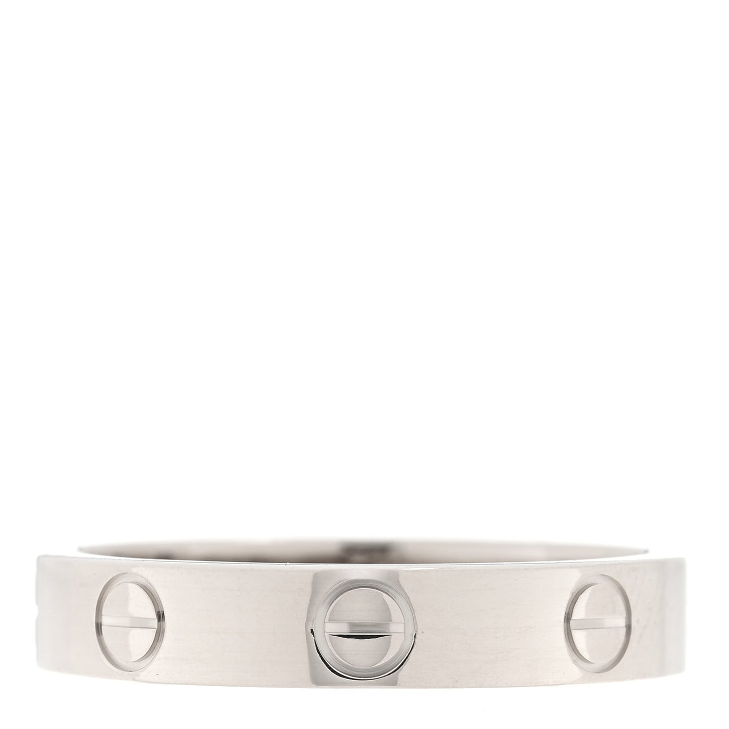 18K White Gold 3.5mm LOVE Wedding Band Ring 53 6.5