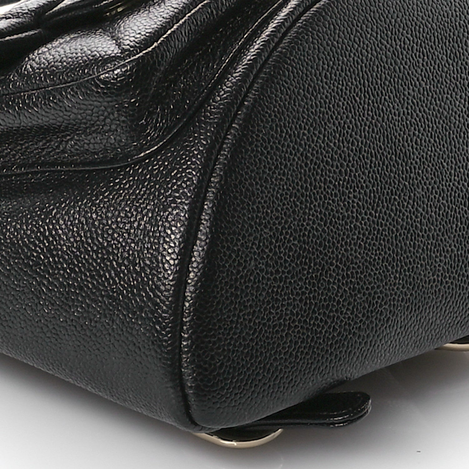 Chanel Shiny Caviar Quilted Small Duma Pockets Drawstring Backpack Black 9 of 12