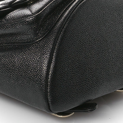 Chanel Shiny Caviar Quilted Small Duma Pockets Drawstring Backpack Black 9 of 12