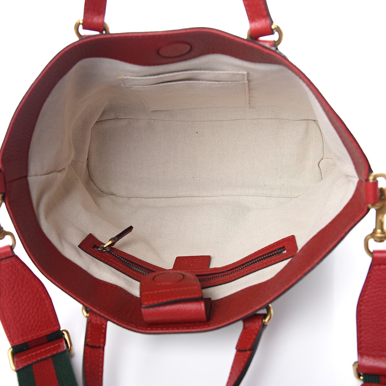 Gucci Soft GG Supreme Monogram Web Bosco Patch Small Crossbody Tote Beige Malva Hibiscus Red 5 of 10