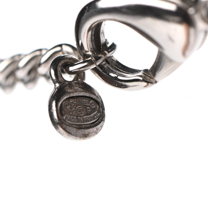 Chanel Enamel ID Dog Tag Camellia Charm Necklace Silver 6 of 6