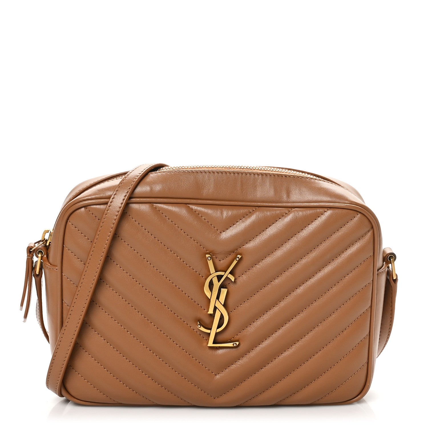 Saint Laurent Calfskin Matelasse Monogram Lou Camera Bag Cinnamon 1 of 10