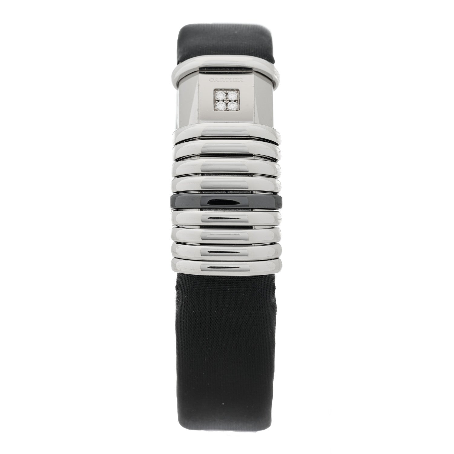 Cartier Stainless Steel Titanium Satin Diamond 16mm Declaration Quartz Watch 2 of 4