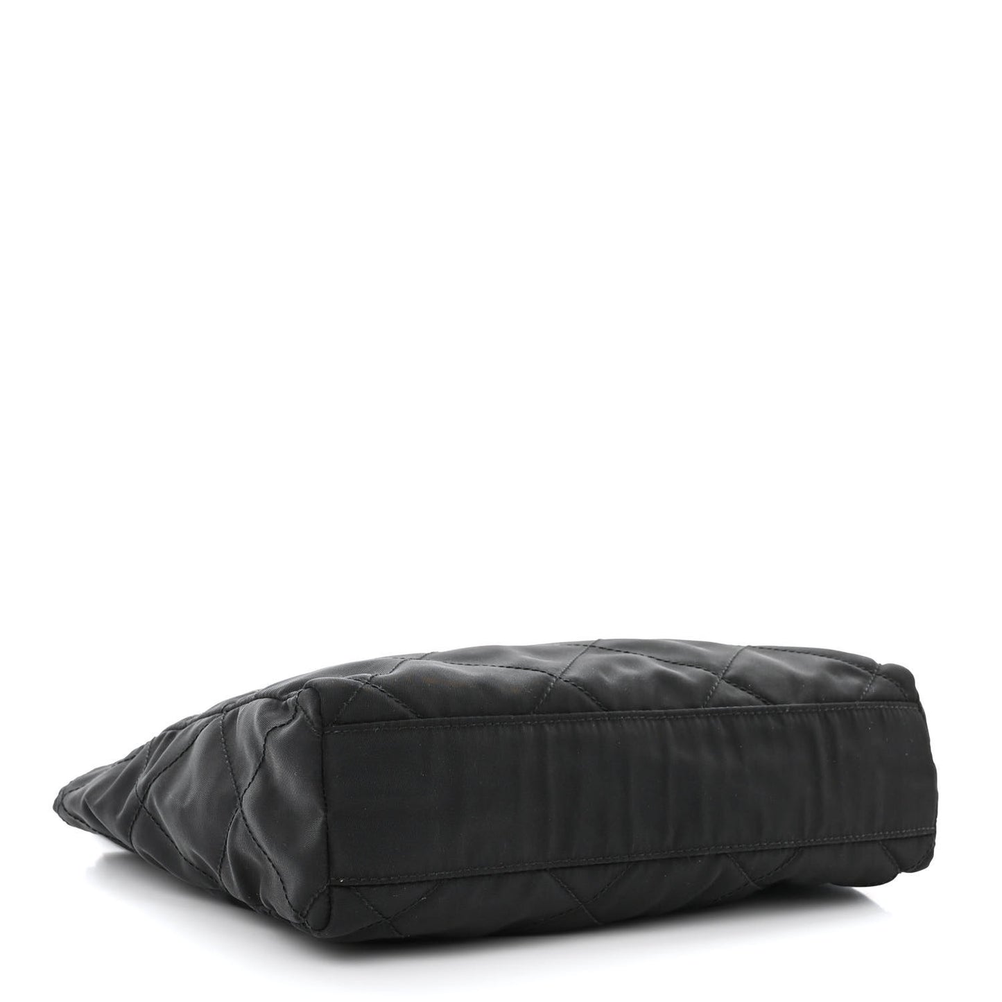Nylon Tessuto Quilted Shoulder Bag Black
