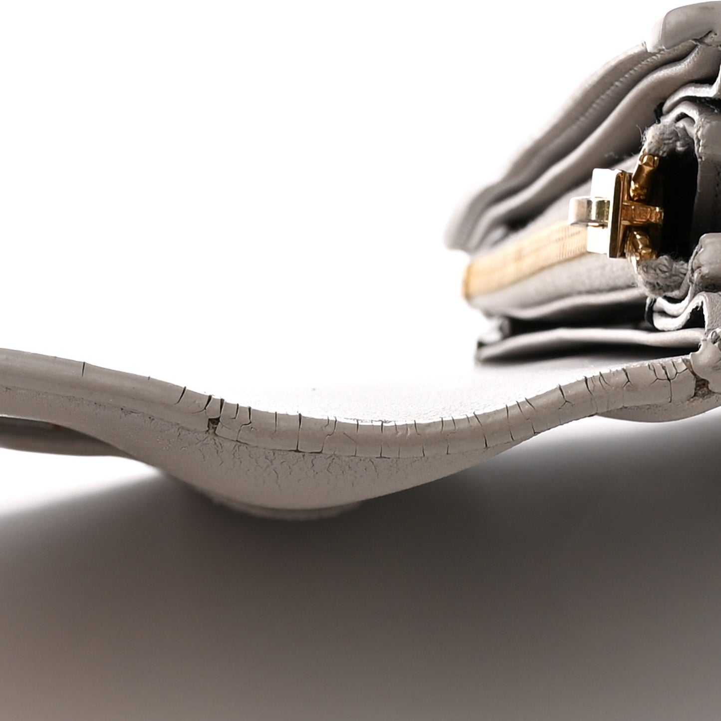 Calfskin Monogram Large Flap Wallet Grey