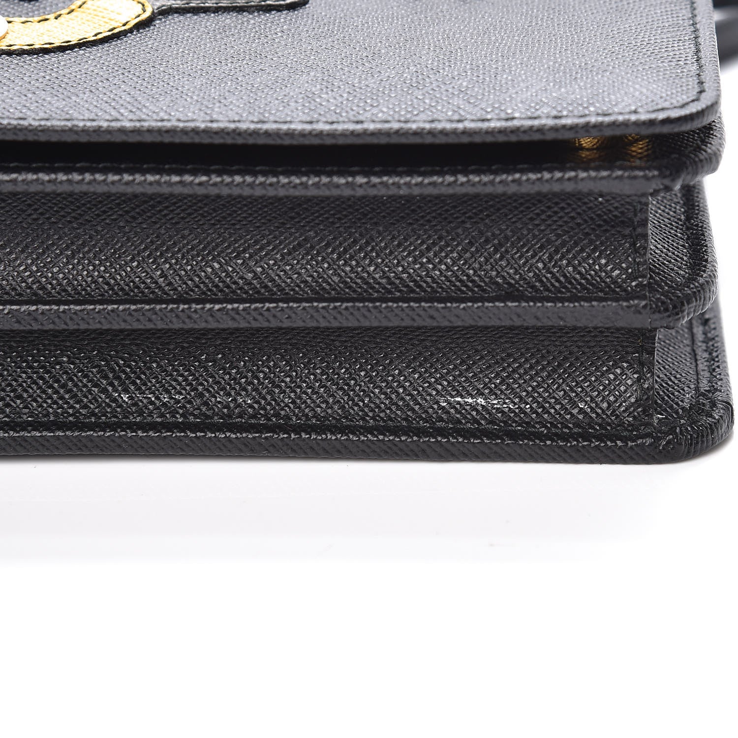 Prada Saffiano Robot Crossbody Wallet Black 9 of 10