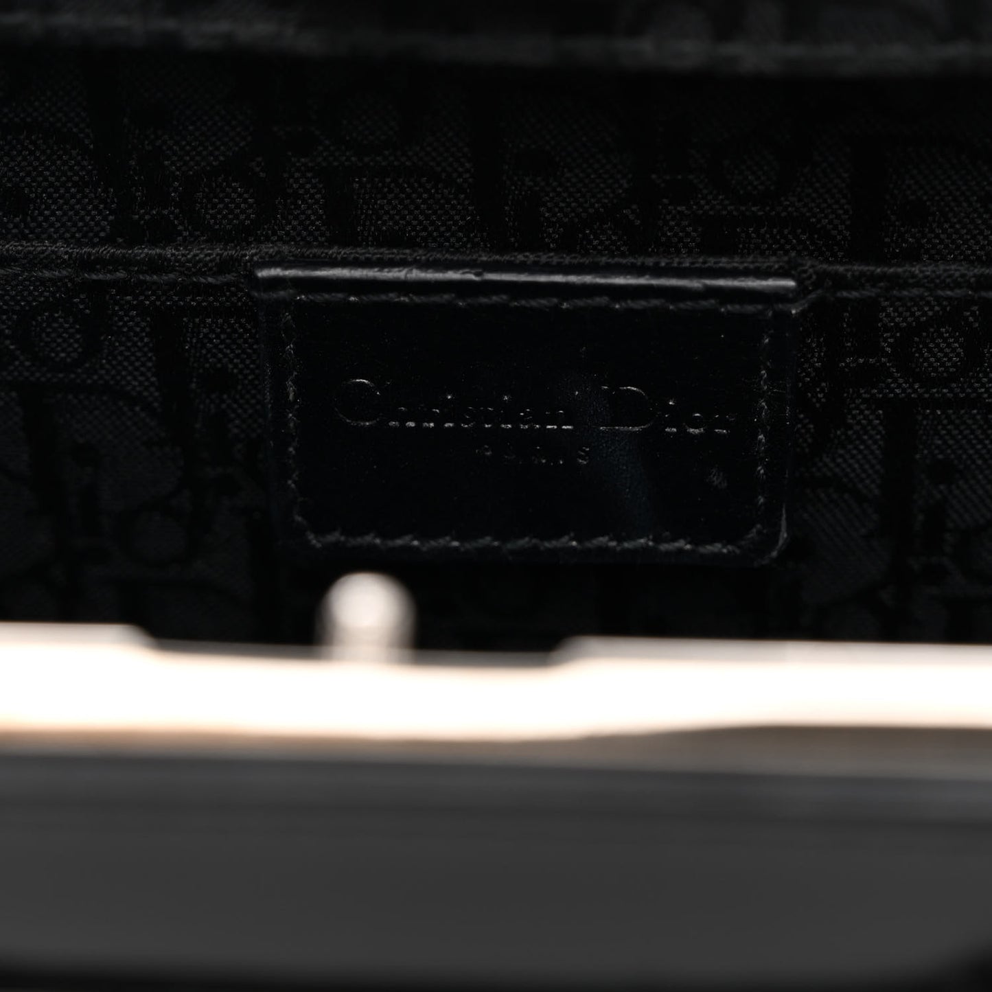Glazed Calfskin Bondage Clutch Black