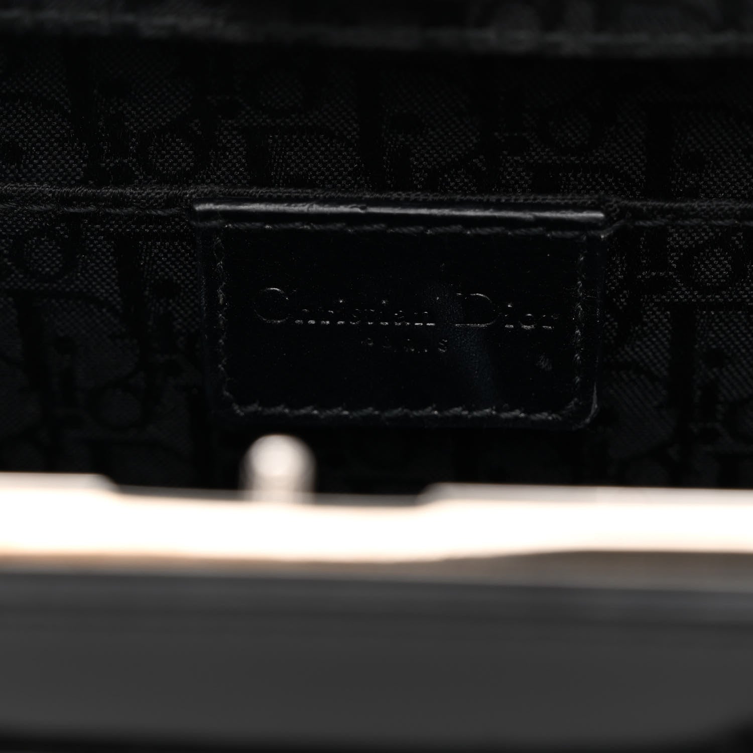 Christian Dior Glazed Calfskin Bondage Clutch Black 6 of 11