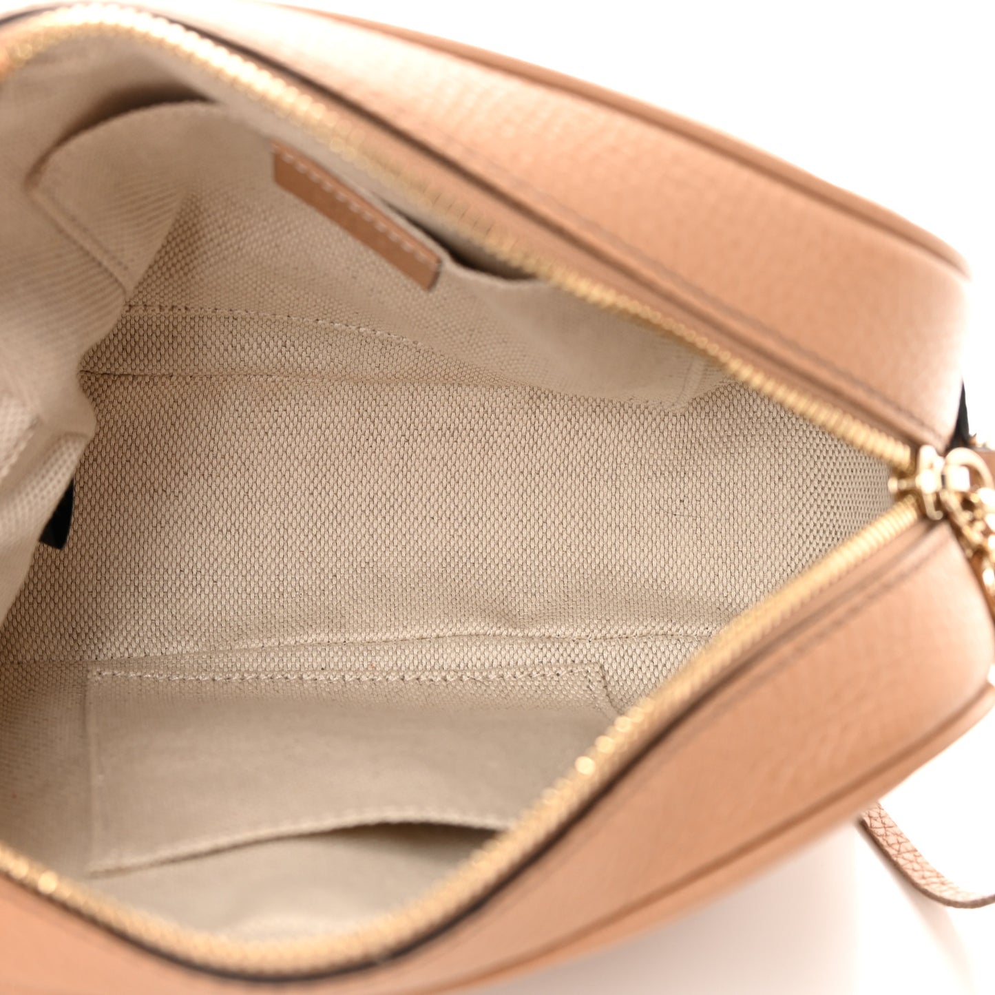 Pebbled Calfskin Small Soho Disco Bag Camelia