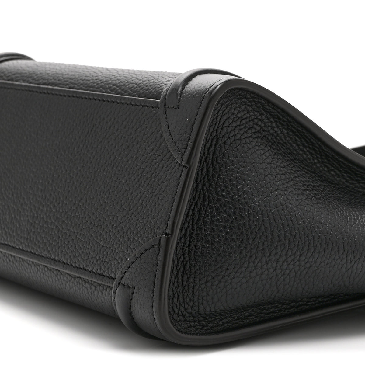 Drummed Calfskin Nano Luggage Black