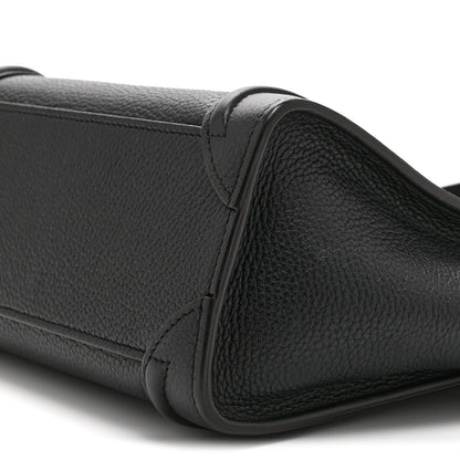 Celine Drummed Calfskin Nano Luggage Black 10 of 10