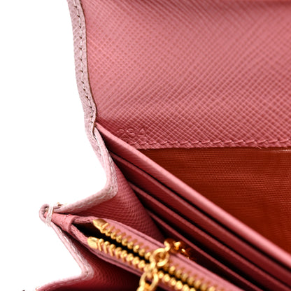 Prada Saffiano Metal Continental Flap Wallet Orchidea 8 of 8