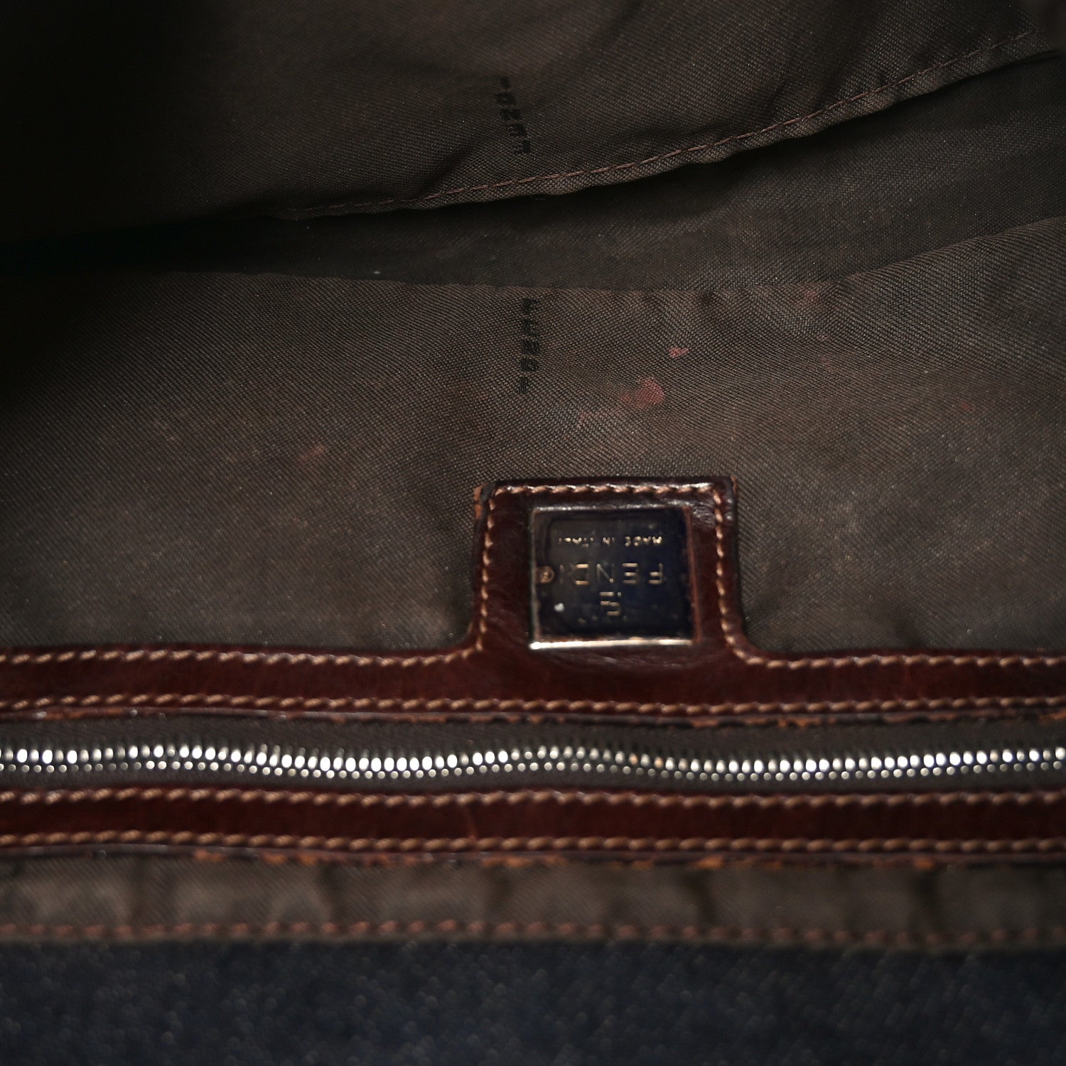 Fendi Denim Baguette Blue 6 of 10