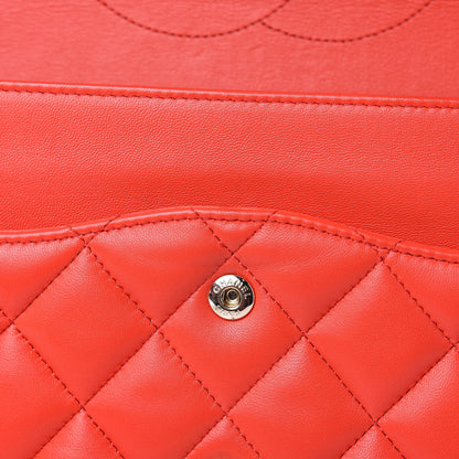 Chanel Lambskin Quilted Jumbo Double Flap Red 18 of 18