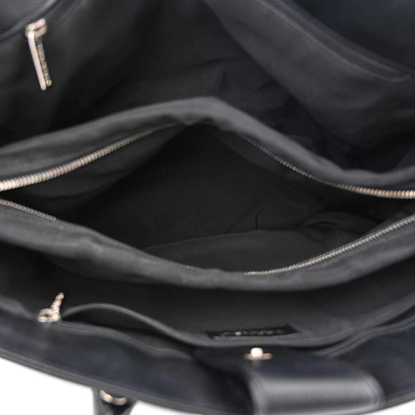 Calfskin Cerf Executive Shopper Tote Black