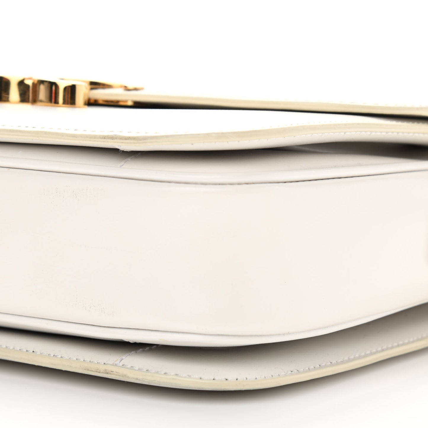 Shiny Calfskin Medium Triomphe White
