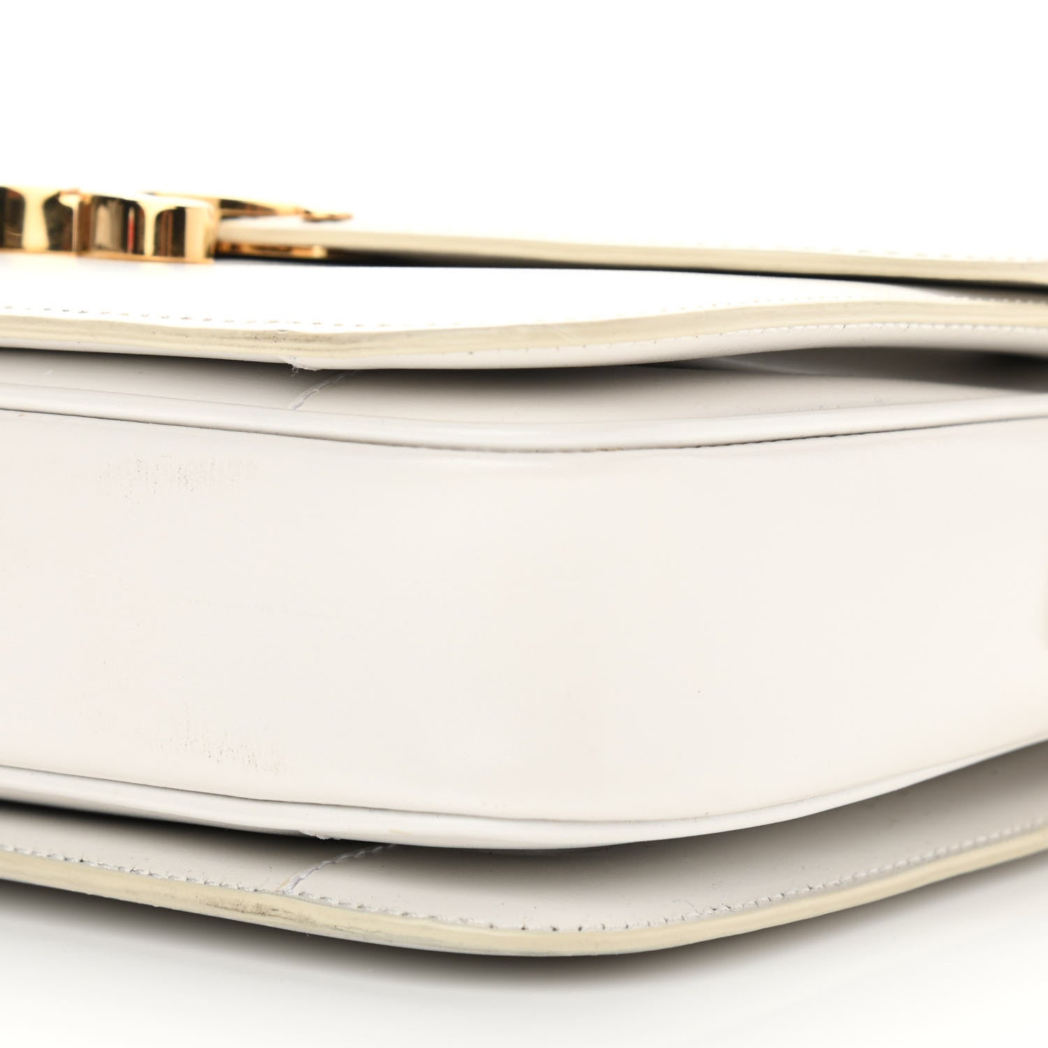 Celine Shiny Calfskin Medium Triomphe White 12 of 13