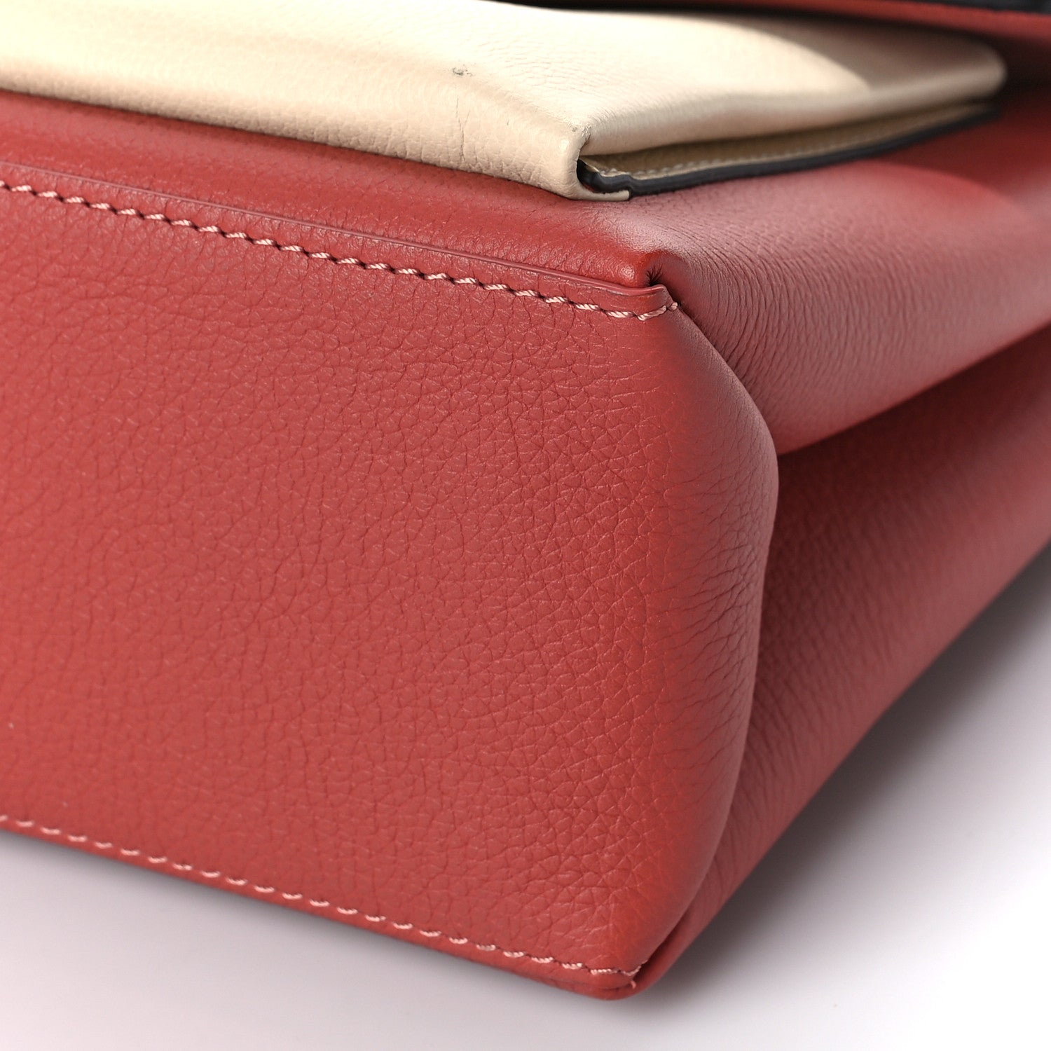 Louis Vuitton Soft Calfskin My Lockme Top Handle Vieux Rose Sesame Creme 9 of 10