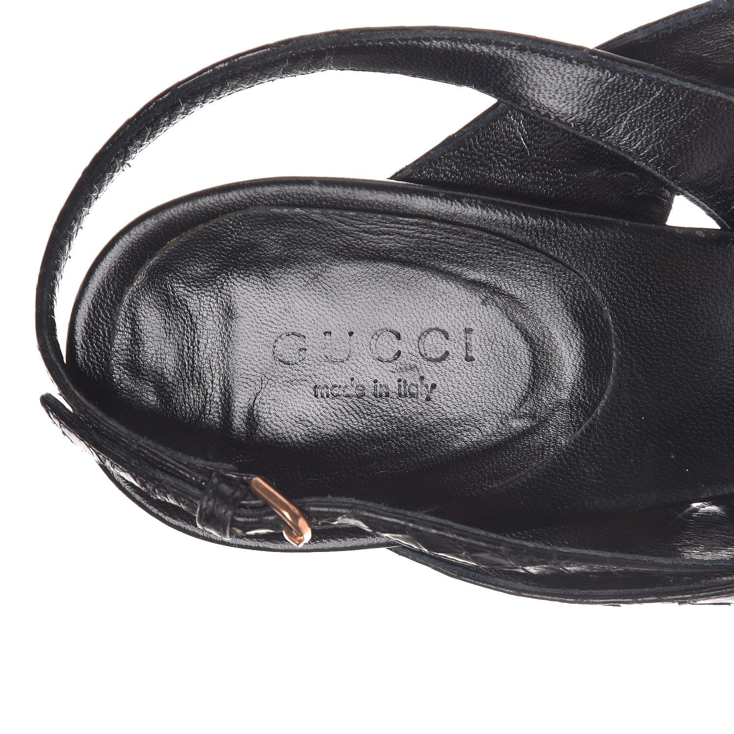 Gucci Python Tom Ford Snakehead Slingback Sandals 10 Black 9 of 10