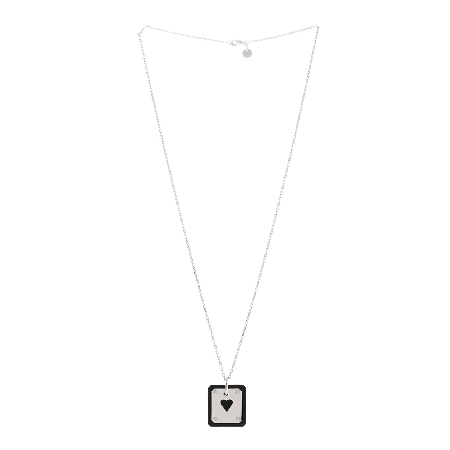 Palladium Plated Swift As De Coeur Necklace Black