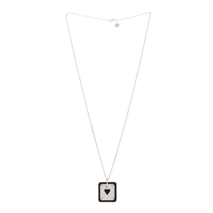 Hermes Palladium Plated Swift As De Coeur Necklace Black 3 of 6