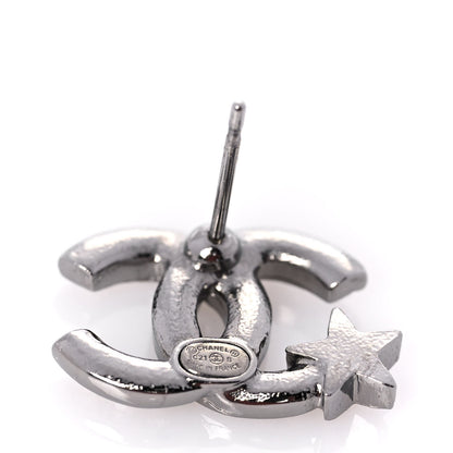 Chanel Crystal CC Starfall Earrings Silver 4 of 5