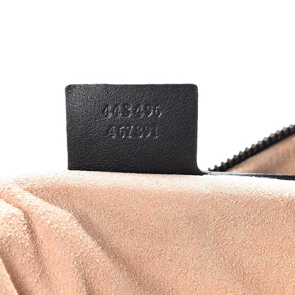 Gucci Calfskin Matelasse Medium GG Marmont Shoulder Bag Black 7 of 15