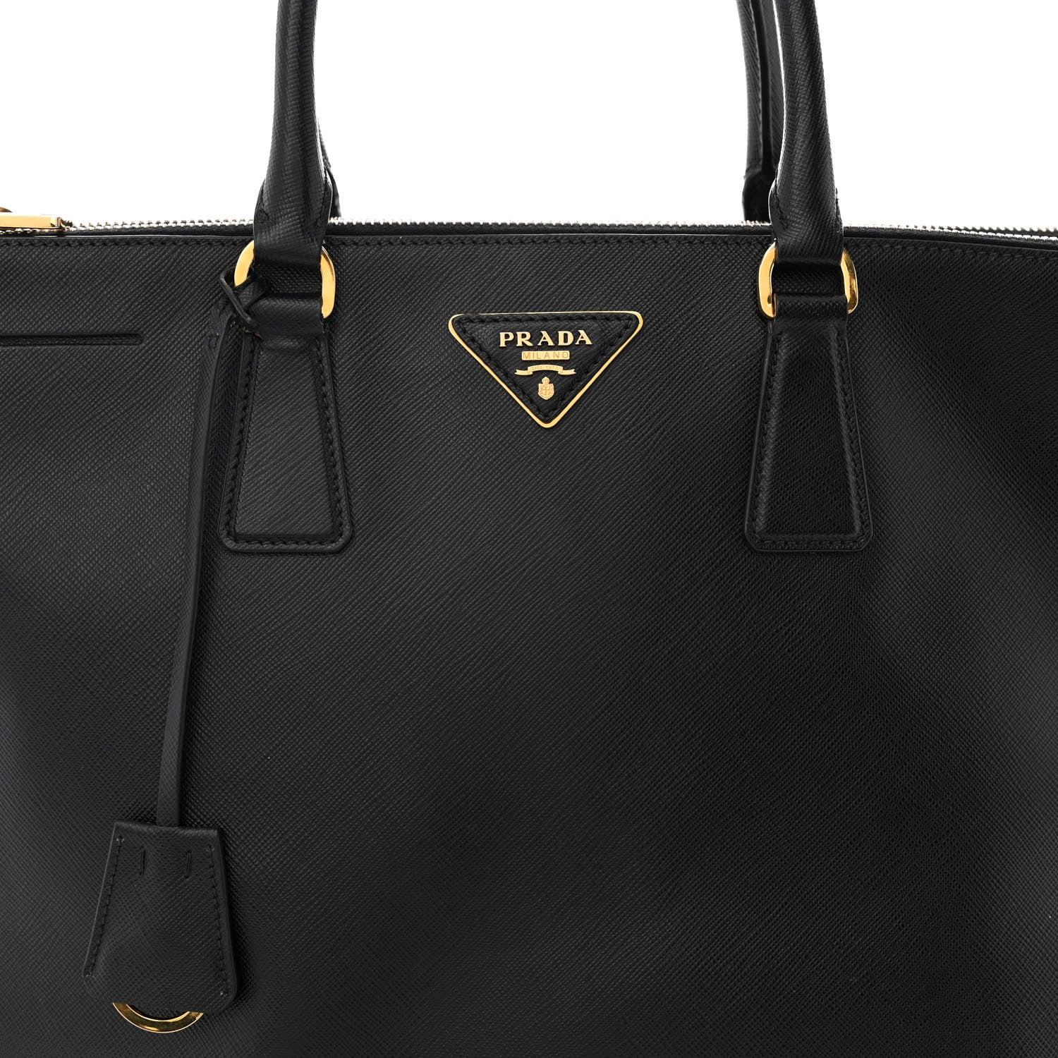 Prada Saffiano Medium Galleria Double Zip Tote Black 9 of 11