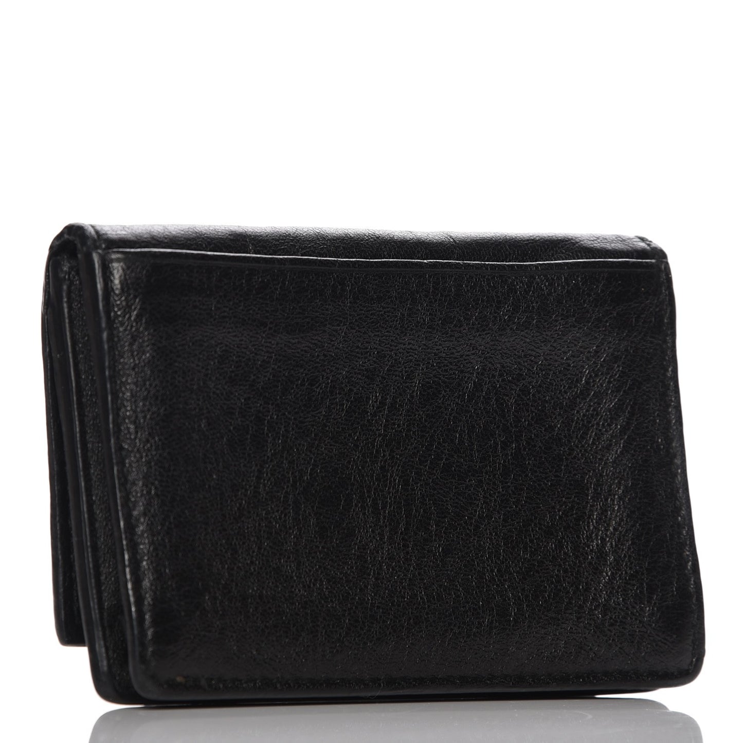 Washed Nappa Intrecciato Card Case Nero Black
