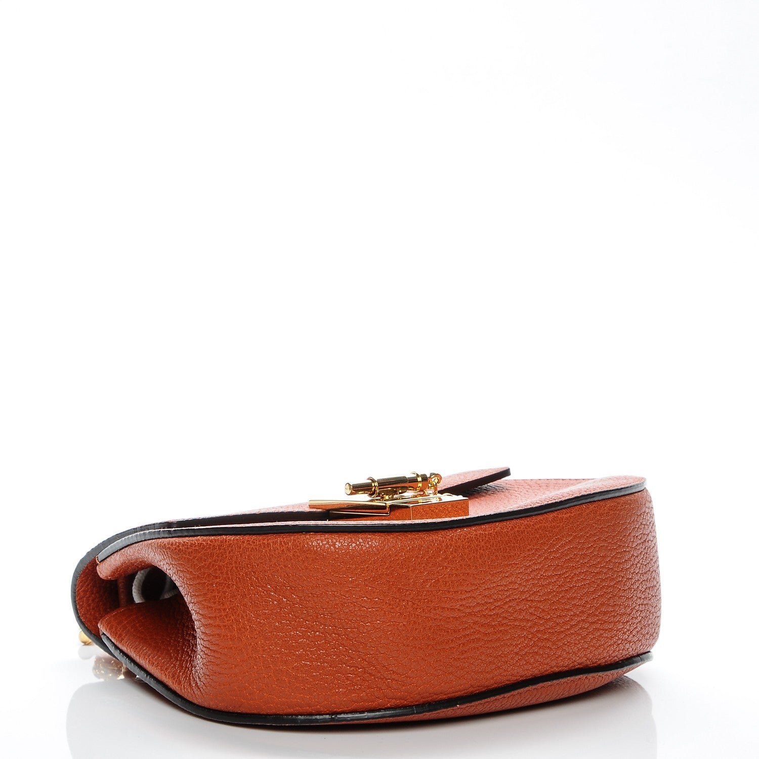 Chloe Grained Lambskin Mini Drew Shoulder Bag Foxy Orange 4 of 6