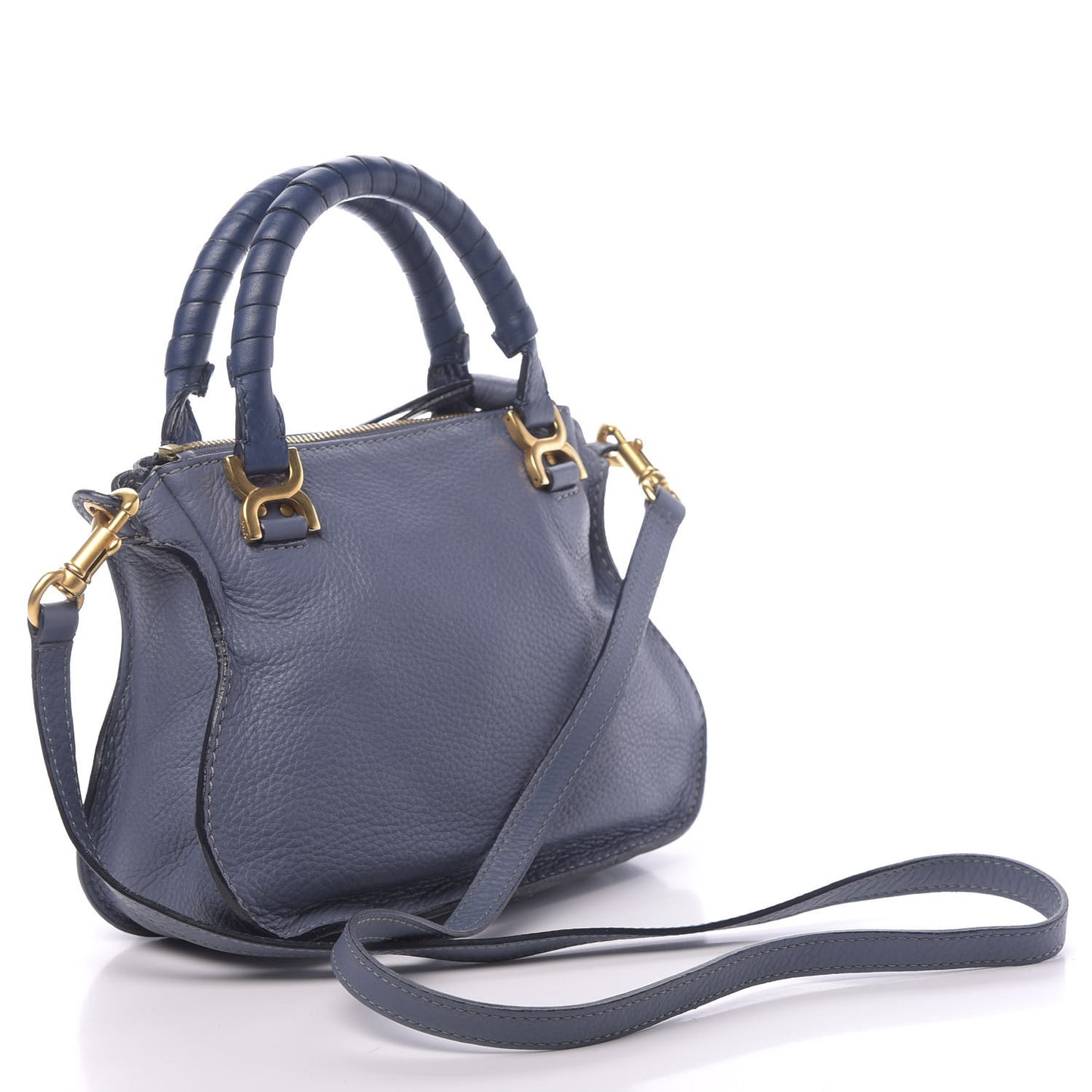 Calfskin Mini Marcie Satchel Street Blue