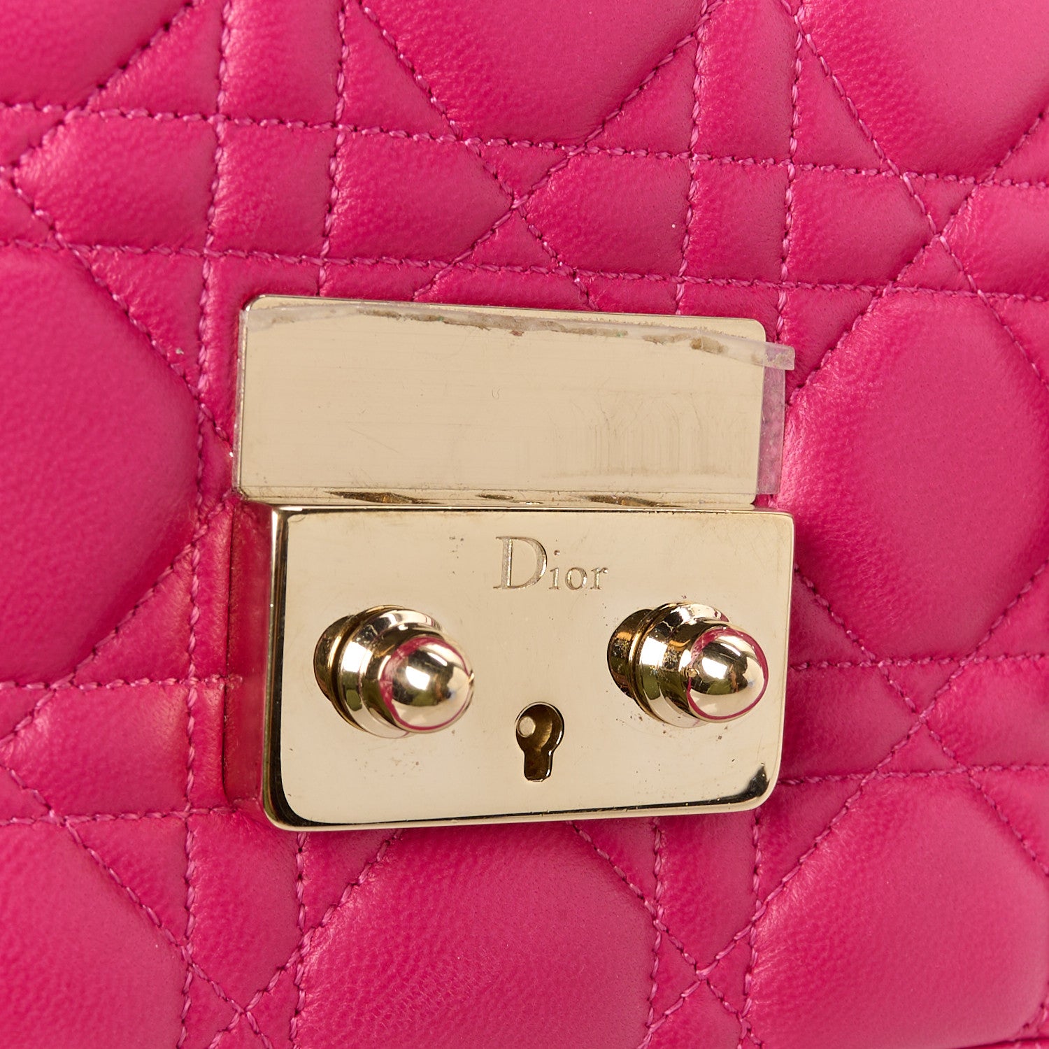 Christian Dior Lambskin Cannage Medium Miss Dior Flap Fuchsia 8 of 14