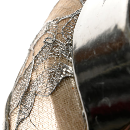 Christian Louboutin Metallic Dentelle Lurex Jose Altafine 150 Bootie 36.5 Silver 8 of 11