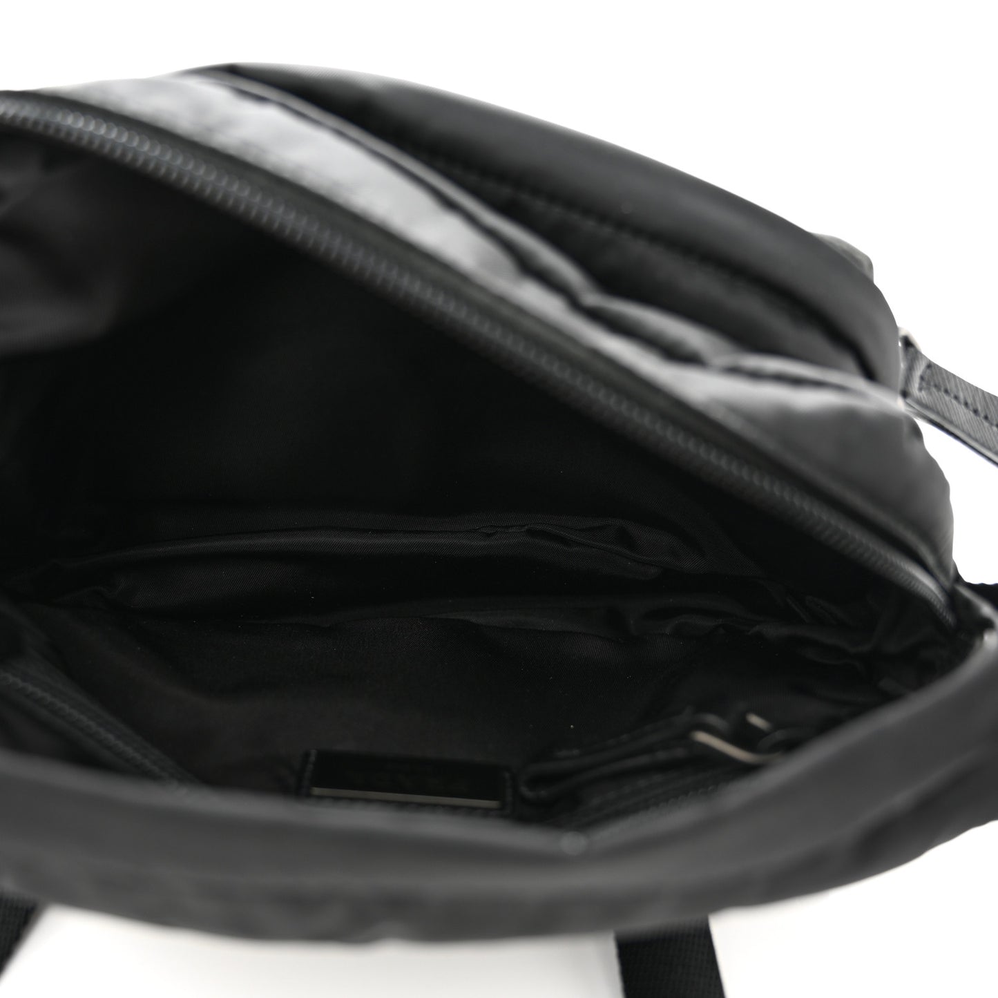 Nylon Saffiano Racing Logo Camera Crossbody Bag Black Yellow