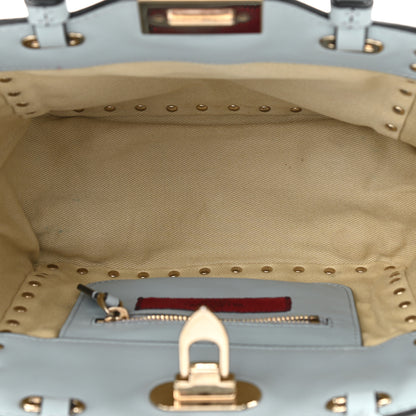 Valentino Garavani Vitello Mini Rockstud Tote Sky Sorbet 5 of 12