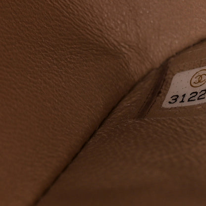 Chanel Iridescent Caviar Quilted Medium Double Flap Dark Beige 7 of 11