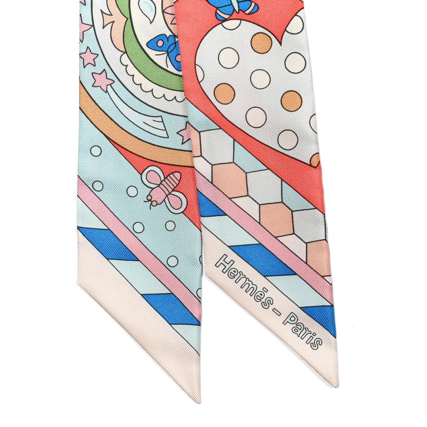 Silk Les Murmures De La Foret Twilly Beige Rose Bleu