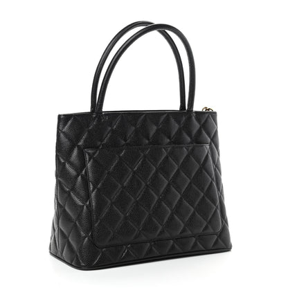 Chanel Caviar Quilted Medallion Tote Black 3 of 10