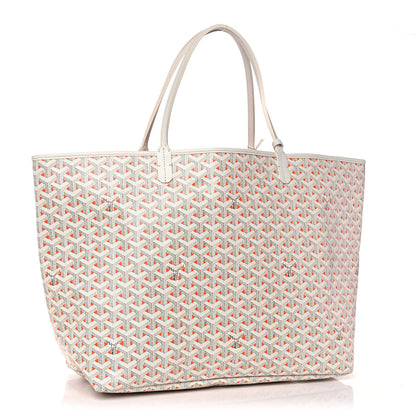 Goyard Goyardine Saint Louis Claire Voie GM White Orange 2 of 14