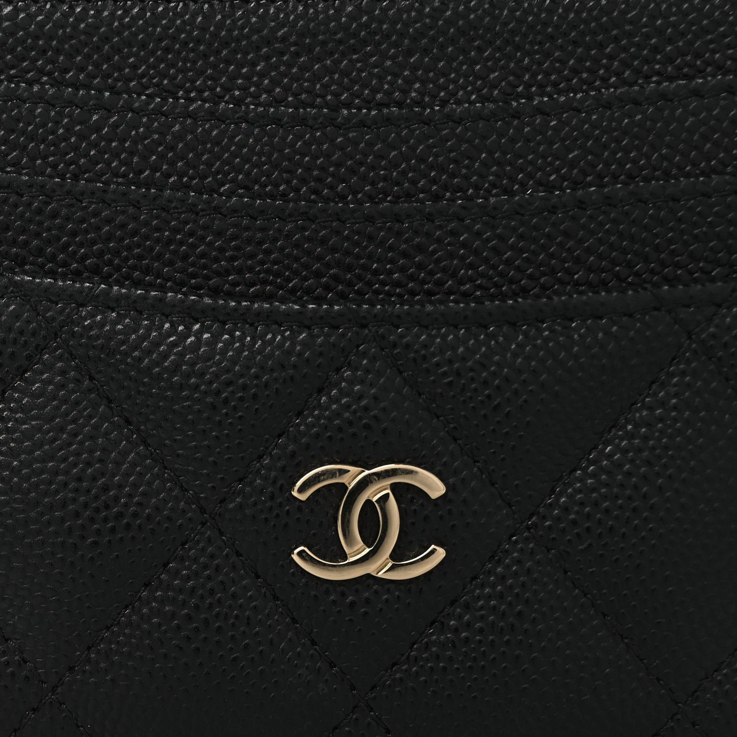 Caviar Quilted Multi Card Holder Black