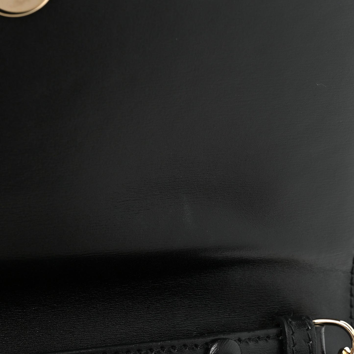 Calfskin Varenne Crystal Bar Avenue Chain Clutch Black