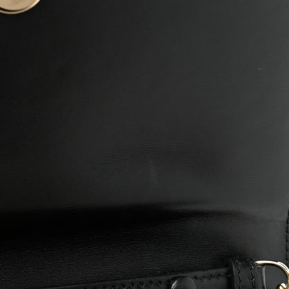 Jimmy Choo Calfskin Varenne Crystal Bar Avenue Chain Clutch Black 9 of 11