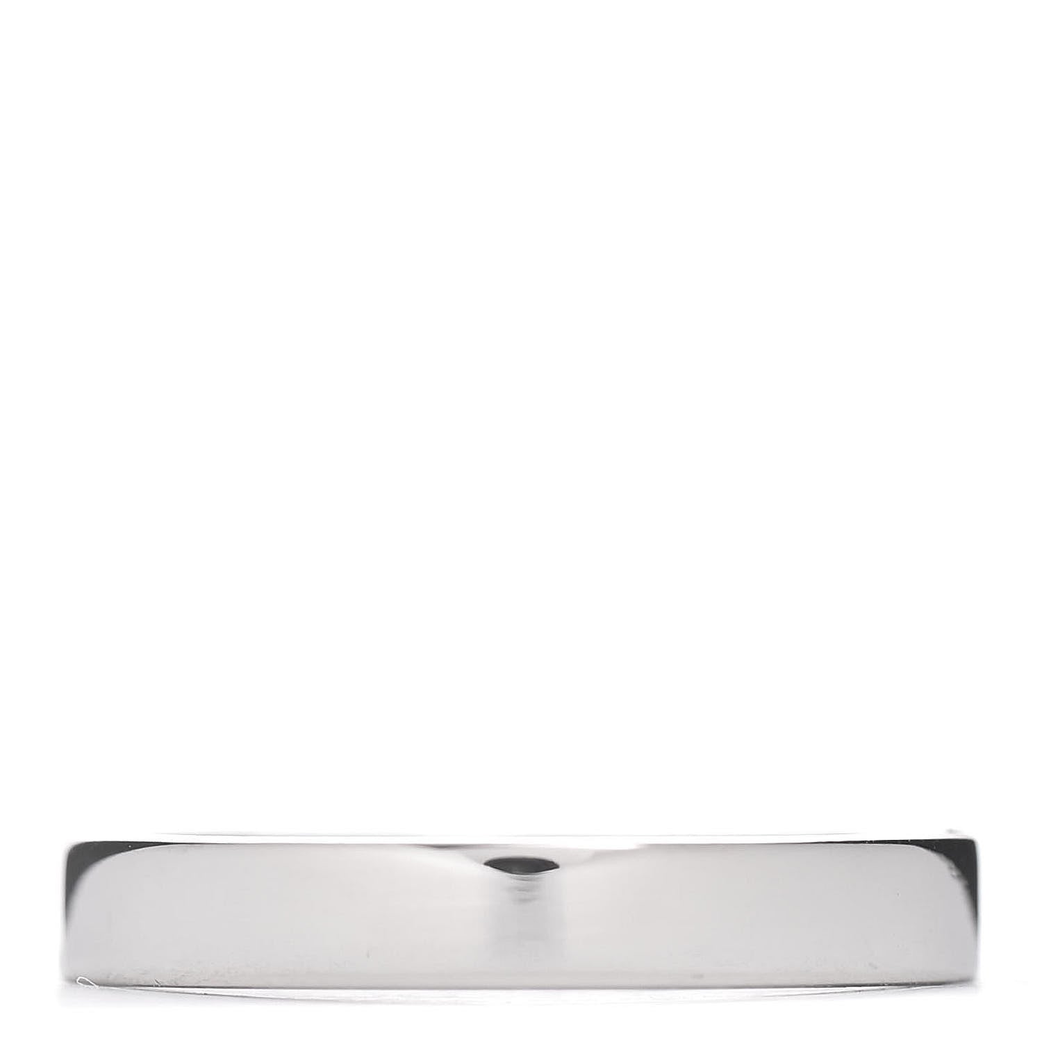 Cartier Platinum Diamond 3mm C De Cartier Wedding Band Ring 50 5.25 3 of 4