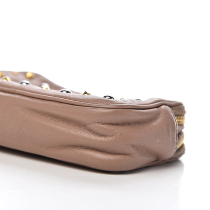 Miu Miu Nappa Studded Double Zip Pouch Cammeo 12 of 12
