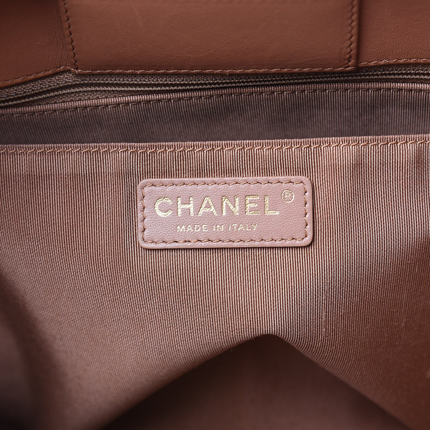 Chanel Calfskin Quilted Large Boy Tote Camel 6 of 15