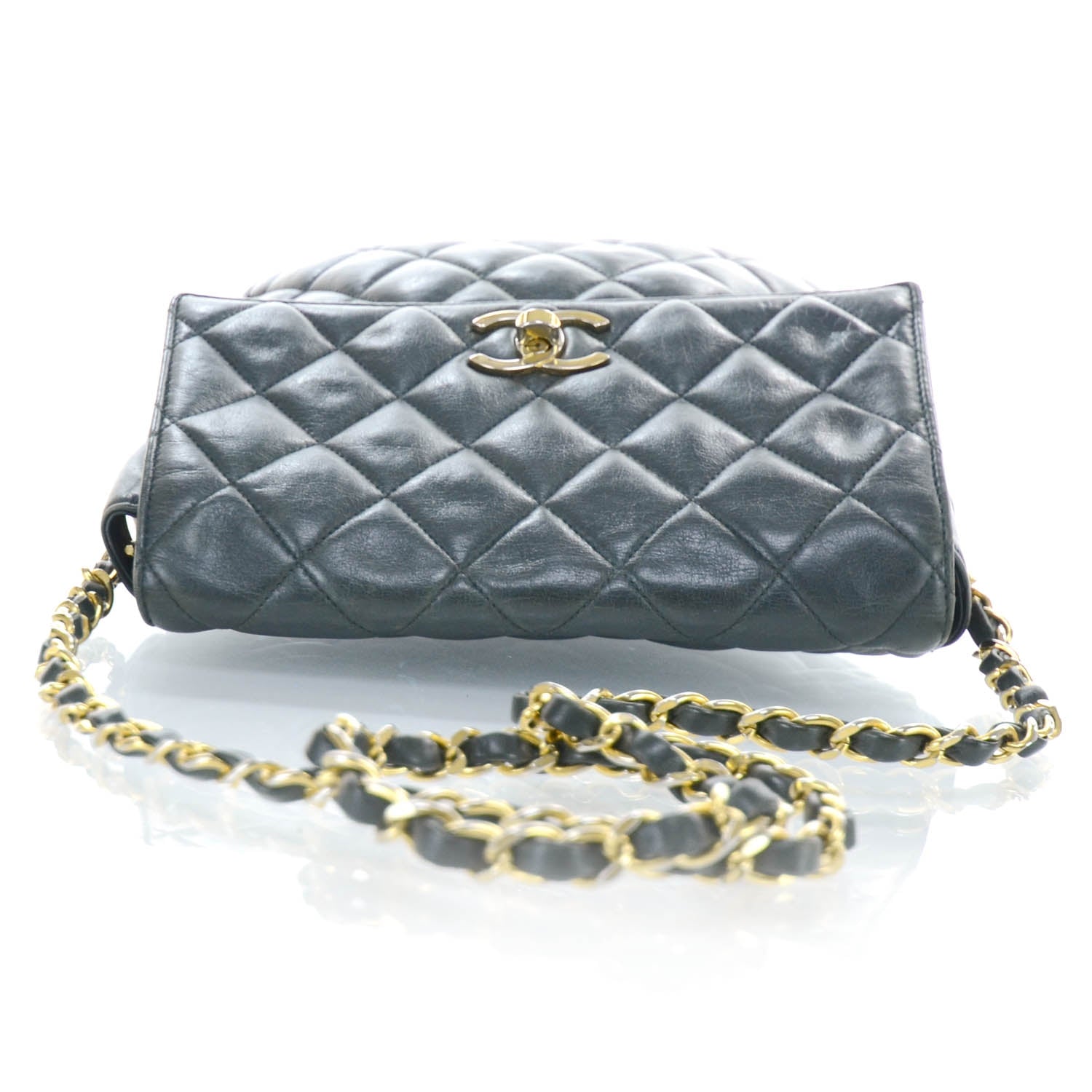 Chanel Lambskin Quilted Flap Bag Dark Green 5 of 13