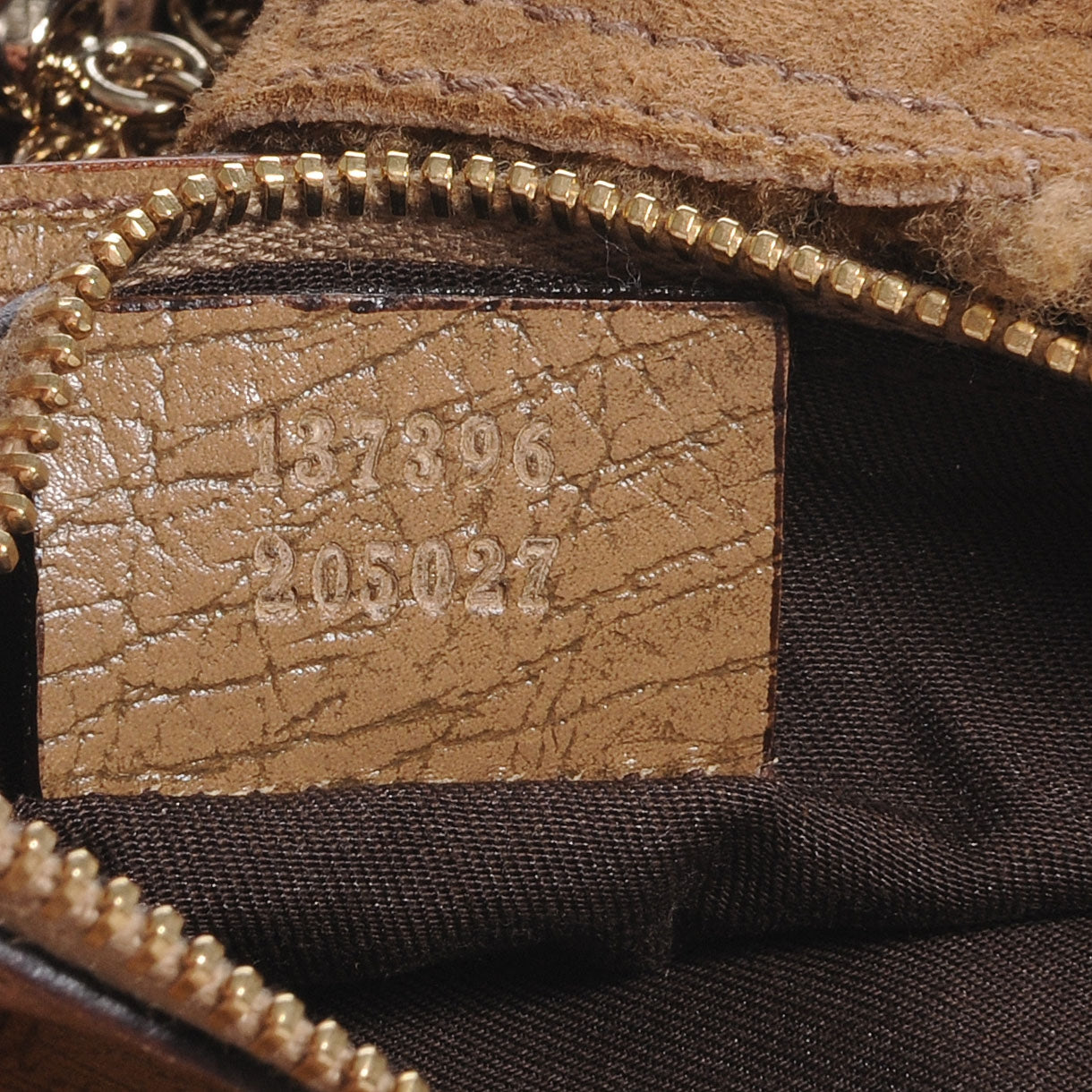 Suede Shearling Guccissima Large Jolicoeur Tote Tan
