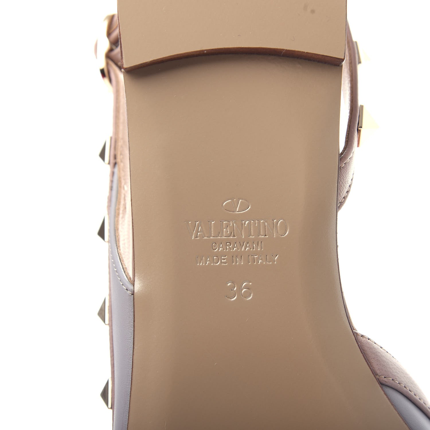 Valentino Garavani Nappa Rockstud Slingback Flats 36 Pastel Grey Poudre 9 of 11