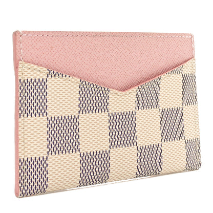 Louis Vuitton Damier Azur Daily Card Holder Rose Ballerine 3 of 8