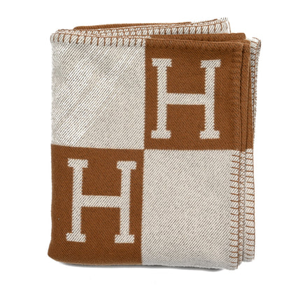 Hermes Wool Cashmere Avalon Blanket Ecru Camel 1 of 3